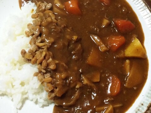 ネバトロ〜っと美味しい納豆カレー